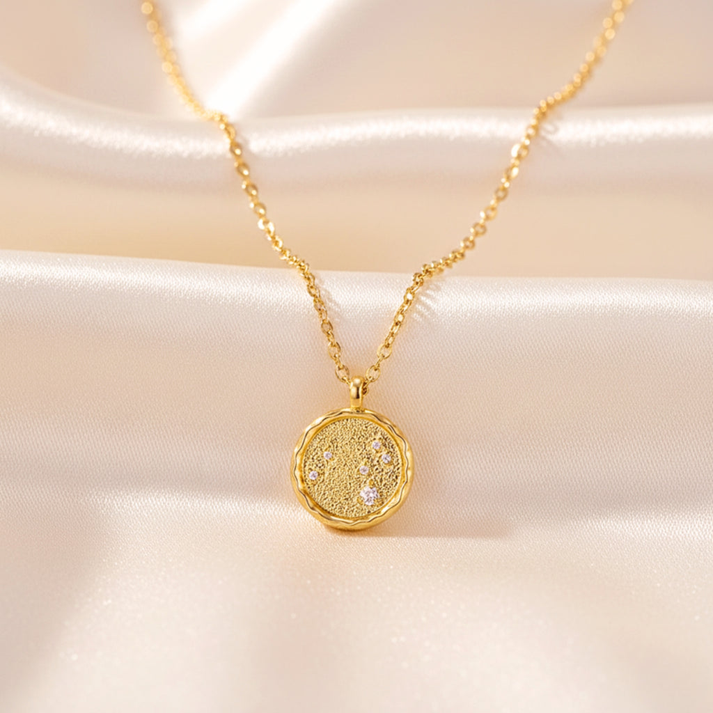 Big Dipper Constellation Pendant Necklace - Gold PVD Stainless Steel