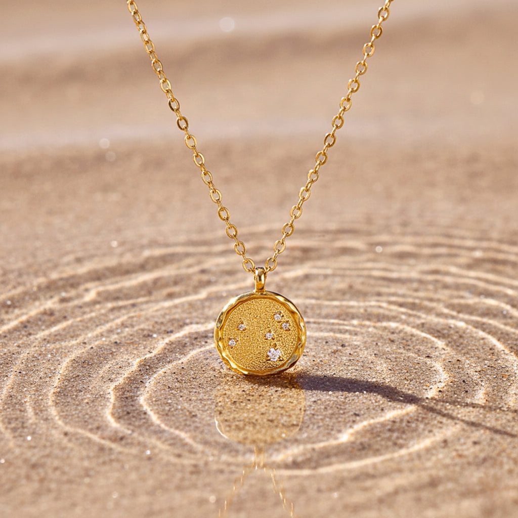 Big Dipper Constellation Pendant Necklace - Gold PVD Stainless Steel