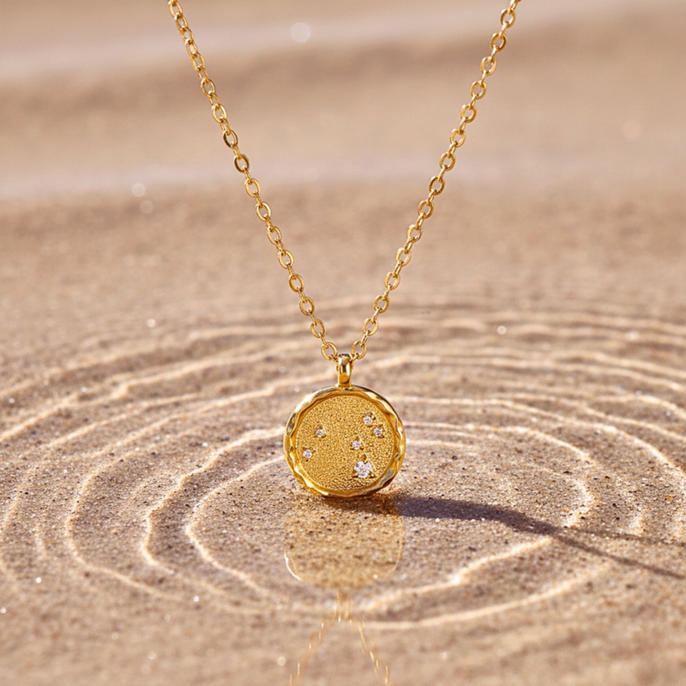 Big Dipper Constellation Pendant Necklace - Gold PVD Stainless Steel