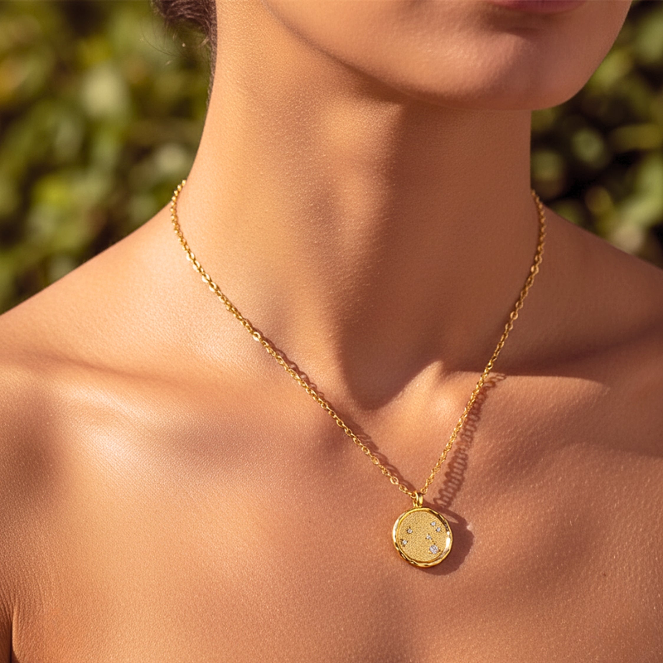 Big Dipper Constellation Pendant Necklace - Gold PVD Stainless Steel