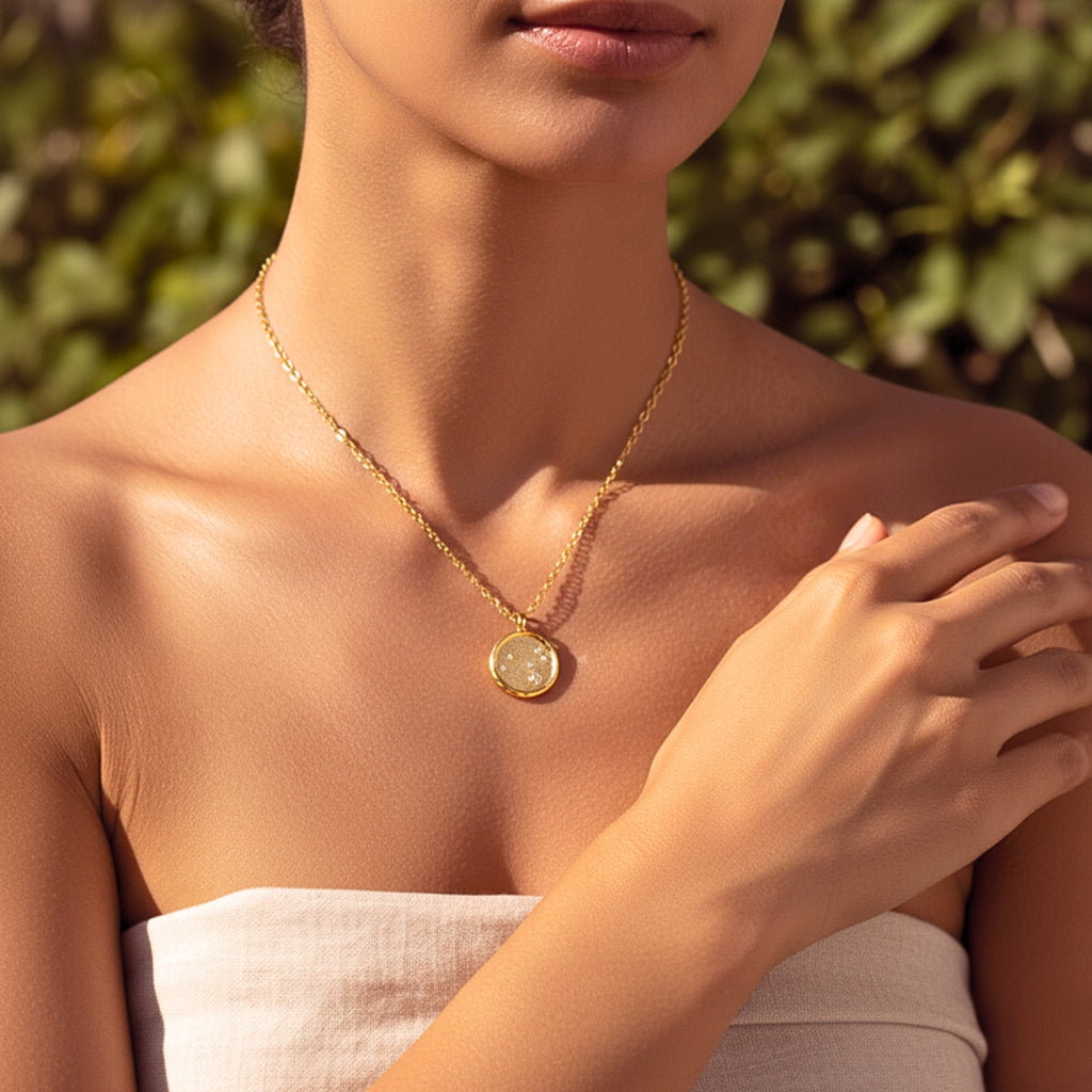 Big Dipper Constellation Pendant Necklace - Gold PVD Stainless Steel