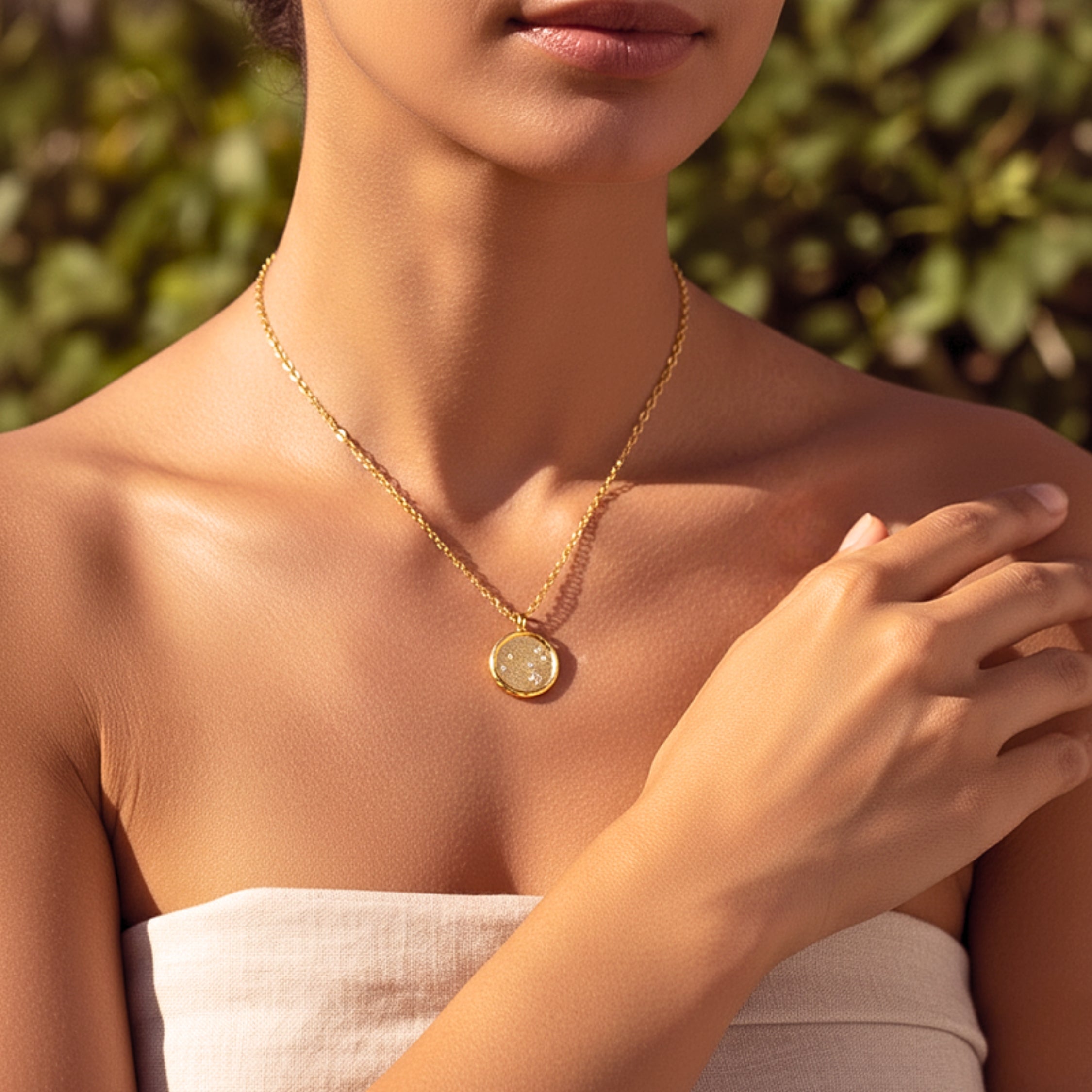 Big Dipper Constellation Pendant Necklace - Gold PVD Stainless Steel